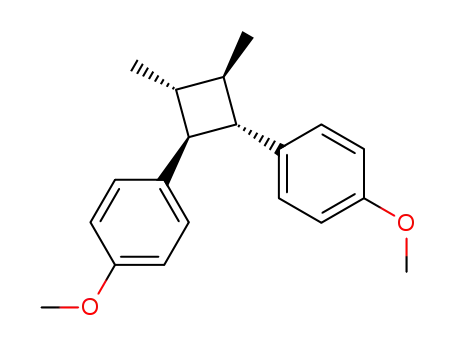 Molecular Structure of 84107-47-1 (Benzene,
1,1'-[(1R,2R,3S,4S)-3,4-dimethyl-1,2-cyclobutanediyl]bis[4-methoxy-,
rel-)
