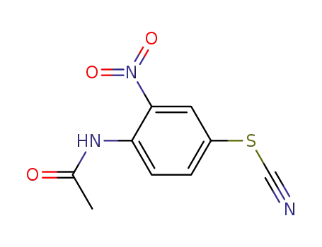 Molecular Structure of 54029-46-8 (Thiocyanic acid, 4-(acetylamino)-3-nitrophenyl ester)