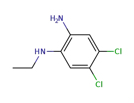 Molecular Structure of 63134-16-7 (N-Ethyl-4,5-dichloro-o-phenylenediamine)