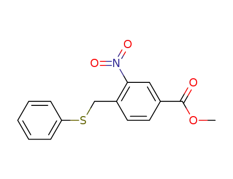 Molecular Structure of 159583-78-5 (methyl 4-<(phenylthio)methyl>-3-nitrobenzoate)