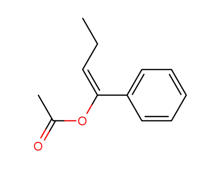Molecular Structure of 63509-75-1 (Benzenemethanol, a-propylidene-, acetate, (E)-)