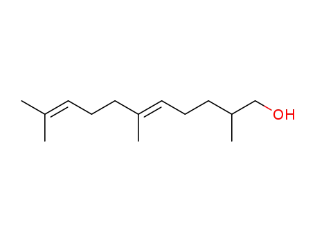 Molecular Structure of 185019-19-6 (5,9-Undecadien-1-ol, 2,6,10-trimethyl-, (E)-)
