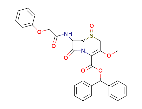 5-Thia-1-azabicyclo[4.2.0]oct-2-ene-2-carboxylicacid, 3-methoxy-8-oxo-7-[(phenoxyacetyl)amino]-, diphenylmethyl ester, 5-oxide,[5R-(5a,6a,7b)]- (9CI)