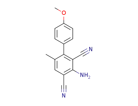 Molecular Structure of 1338442-76-4 (3-amino-4'-methoxy-6-methyl-[1,1'-biphenyl]-2,4-dicarbonitrile)