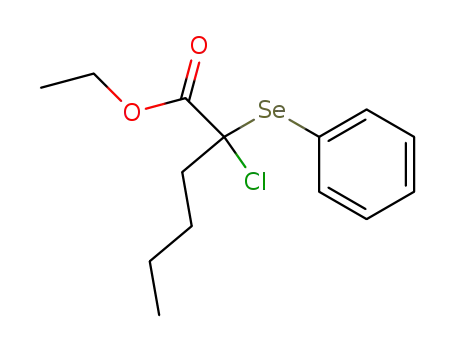 Molecular Structure of 309295-48-5 (ethyl 2-chloro-2-phenylselanylhexanoate)