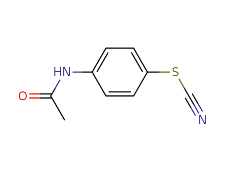 Molecular Structure of 3321-94-6 (Thiocyanic acid, 4-(acetylamino)phenyl ester)