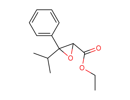 Molecular Structure of 21297-90-5 (ethyl 3-phenyl-3-(propan-2-yl)oxirane-2-carboxylate (non-preferred name))