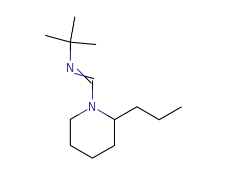 Molecular Structure of 89656-39-3 (Piperidine, 1-[[(1,1-dimethylethyl)imino]methyl]-2-propyl-)