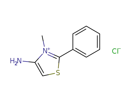 Molecular Structure of 12083-72-6 (Thiazolium, 4-amino-3-methyl-2-phenyl-, chloride)