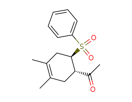 Ethanone, 1-[3,4-dimethyl-6-(phenylsulfonyl)-3-cyclohexen-1-yl]-, trans-