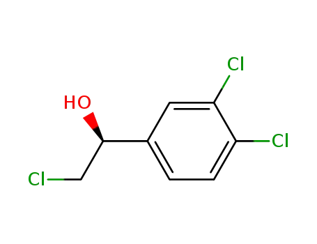 Molecular Structure of 256474-24-5 ((S)-2-CHLORO-1-(3,4-DICHLOROPHENYL)ETHANOL)