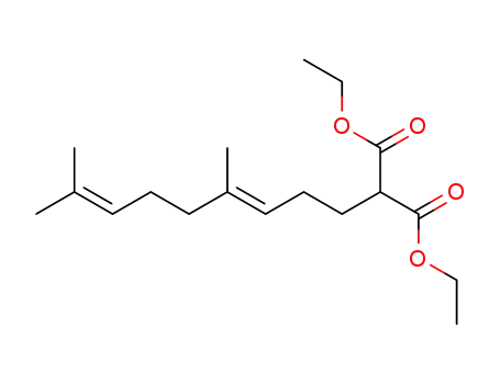Molecular Structure of 25501-67-1 (2-Ethoxycarbonyl-6,10-dimethylundeca-5,9-dien-1-saeure-ethylester)