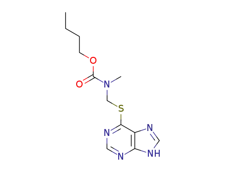 Molecular Structure of 126585-33-9 (S<sup>6</sup>-(N-methyl-N-butoxycarbonyl)aminomethyl-6-mercaptopurine)