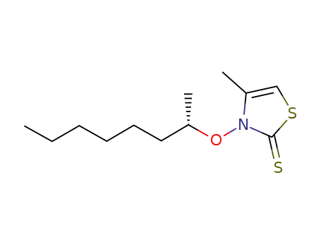 Molecular Structure of 1200233-16-4 ((S)-N-(oct-2-yloxy)-4-methylthiazole-2(3H)-thione)