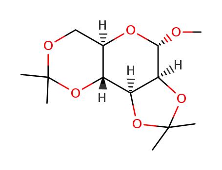 Molecular Structure of 50705-56-1 (METHYL-2,3:4,6-DI-O-ISOPROPYLIDENE-D-MANNOPYRANOSIDE)