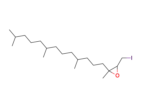 Molecular Structure of 135787-83-6 (3-Iodomethyl-2-methyl-2-(4,8,12-trimethyl-tridecyl)-oxirane)