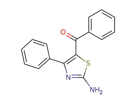 Molecular Structure of 17279-56-0 ((2-AMINO-4-PHENYL-THIAZOL-5-YL)-PHENYL-METHANONE)