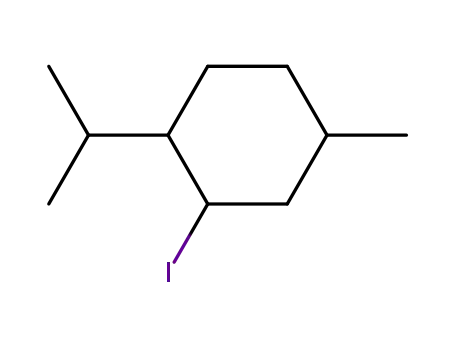 Molecular Structure of 64240-81-9 (Cyclohexane, 2-iodo-4-methyl-1-(1-methylethyl)-)