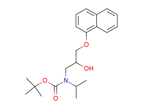 Molecular Structure of 122835-05-6 (rac-N-tert-Butoxycarbonyl-N-isopropyl-N-[2-hydroxy-3-(1-naphthyloxy)propyl]amine)