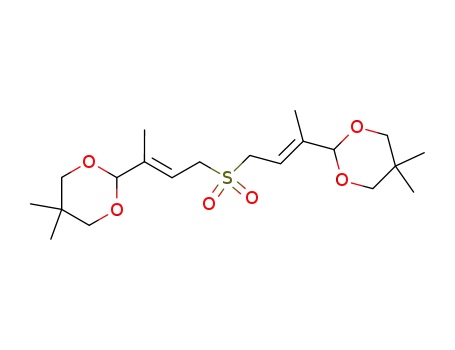 Molecular Structure of 251291-85-7 (bis(3-formyl-3-methyl-2-propenyl) sulfone dineopentyl diacetal)