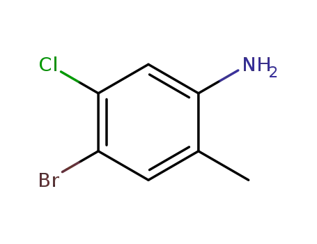Molecular Structure of 30273-47-3 (4-Bromo-5-chloro-2-methylaniline)