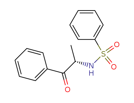 Molecular Structure of 79821-75-3 (Benzenesulfonamide, N-(1-methyl-2-oxo-2-phenylethyl)-, (S)-)