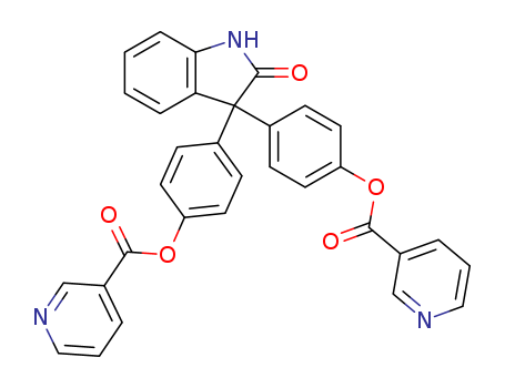 3-Pyridinecarboxylicacid, (1,2-dihydro-2-oxo-3H-indol-3-ylidene)di-4,1-phenylene ester (9CI)