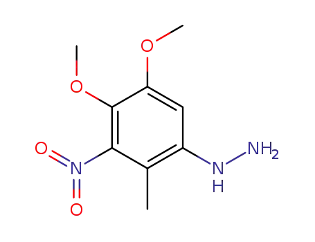 Molecular Structure of 861363-56-6 ((4,5-dimethoxy-2-methyl-3-nitro-phenyl)-hydrazine)