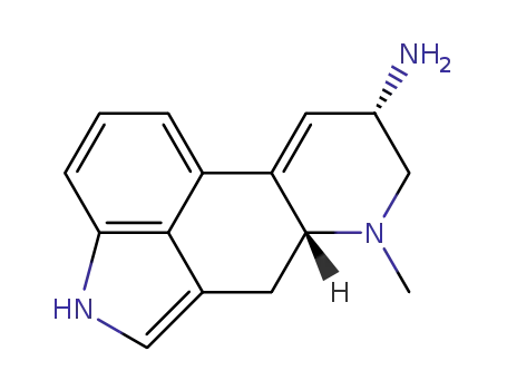 Molecular Structure of 58084-48-3 (Ergolin-8-amine,9,10-didehydro-6-methyl-, (8a)- (9CI))