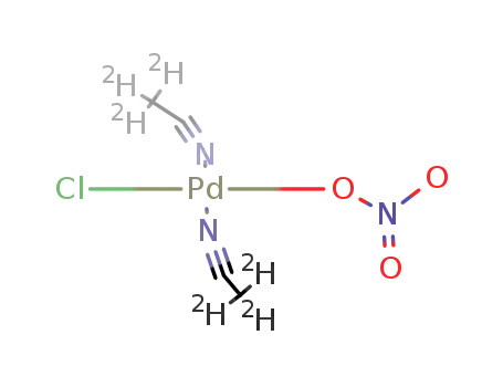 Molecular Structure of 143781-71-9 (Pd(NO<sub>3</sub>)(Cl)(C<sup>(2)</sup>H<sub>3</sub>CN)2)