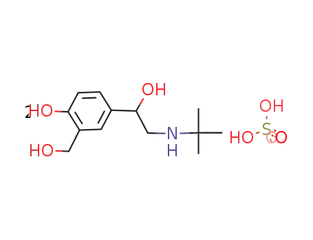 Molecular Structure of 148563-15-9 (1,3-Benzenedimethanol, a1-[[(1,1-dimethylethyl)amino]methyl]-4-hydroxy-, (S)-, sulfate (2:1) (salt))