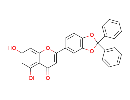 Molecular Structure of 1201808-21-0 (7-Dihydroxy-2-(2,2-diphenyl-1,3-benzodioxol-5-yl)-5-4H-1-benzopyran-4-one)