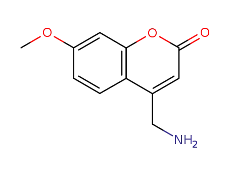 Molecular Structure of 239136-56-2 (2H-1-Benzopyran-2-one, 4-(aminomethyl)-7-methoxy-)