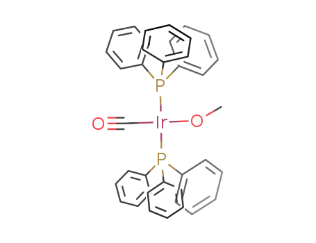 Molecular Structure of 94070-38-9 (trans-MeOIr(CO)(PPh<sub>3</sub>)2)