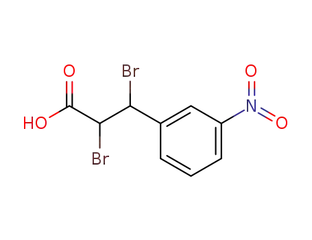 Molecular Structure of 18193-72-1 (2,3-dibromo-3-(3-nitro-phenyl)-propionic acid)