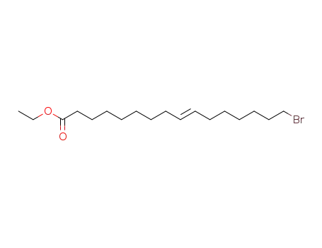 Molecular Structure of 875763-91-0 (trans-16-Brom-hexadecen-<sup>(9)</sup>-saeure-ethylester)