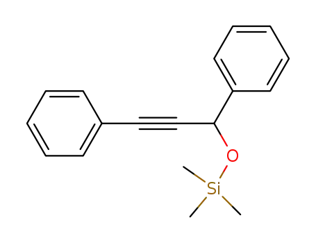 Molecular Structure of 59738-52-2 (Silane, [(1,3-diphenyl-2-propynyl)oxy]trimethyl-)