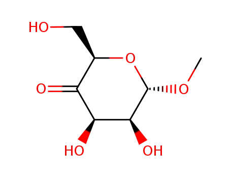 Molecular Structure of 102823-45-0 (methyl α-D-lyxo-hexopyranosid-4-ulose)