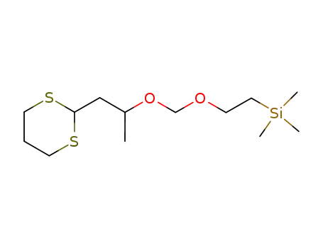 Molecular Structure of 76513-61-6 ([2-(2-[1,3]Dithian-2-yl-1-methyl-ethoxymethoxy)-ethyl]-trimethyl-silane)
