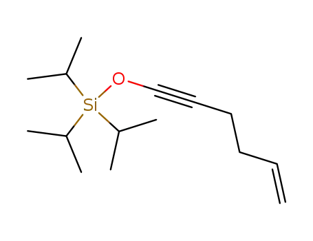 Molecular Structure of 765906-78-3 (Silane, (5-hexen-1-ynyloxy)tris(1-methylethyl)-)