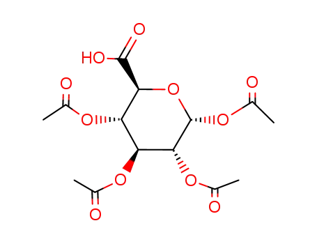 Molecular Structure of 83023-73-8 ((2S,3S,4S,5R,6R)-3,4,5,6-tetraacetoxytetrahydro-2H-pyran-2-carboxylic acid)