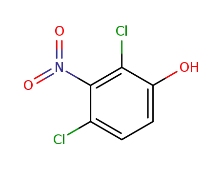 Molecular Structure of 38902-87-3 (2,4-Dichloro-3-nitrophenol)