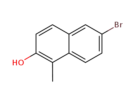 Molecular Structure of 16667-01-9 (6-bromo-1-methylnaphthalen-2-ol)