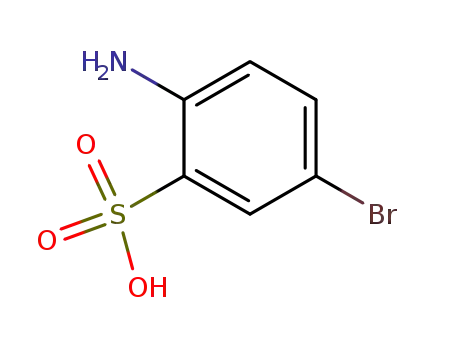 Molecular Structure of 1576-59-6 (2-amino-5-bromobenzenesulfonic acid)
