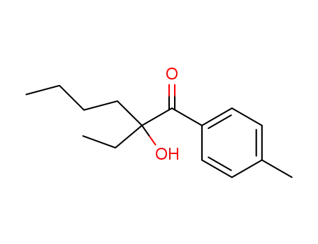 Molecular Structure of 69673-89-8 (2-ethyl-2-hydroxy-4'-methylhexanophenone)