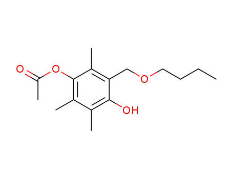 Molecular Structure of 219718-22-6 (4-acetoxy-2,3,5-trimethyl-6-butoxymethyl-1-hydroxybenzene)