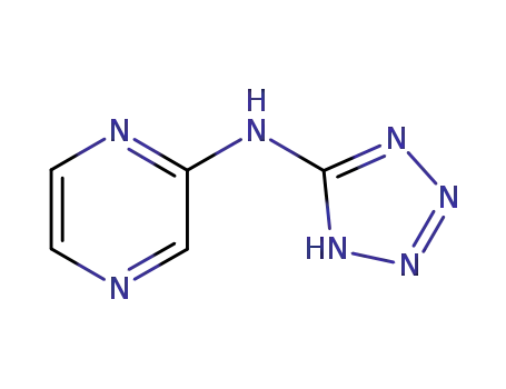 Molecular Structure of 88002-29-3 (N-(Tetrazolyl-5')-2-pyrazinylamine)
