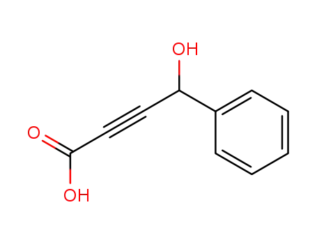 Molecular Structure of 62952-24-3 (2-Butynoic acid, 4-hydroxy-4-phenyl-)