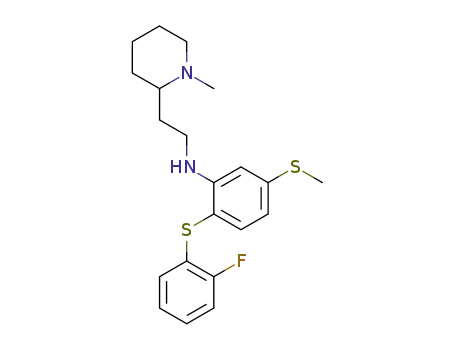 N-(2-(1-methyl-2-piperidynyl)ethyl)-2-(2-fluorophenylthio)-5-(methylthio)aniline