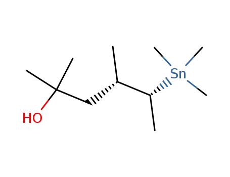 Molecular Structure of 108964-71-2 ((4RS,5SR)-2,4-dimethyl-5-trimethylstannyl-2-hexanol)